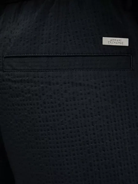 Pantaloni Armani Exchange cu autograf albastru