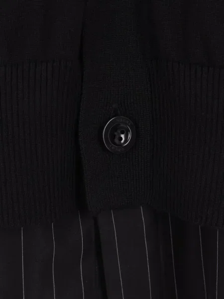 Dungat subțire cardigan Sacai negru