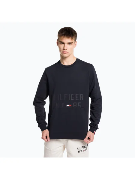 Tommy Hilfiger Graphic Crew blu bărbați bluză de trening pentru bărbați
