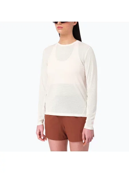 Tricou cu mânecă lungă Salomon alergare alb
