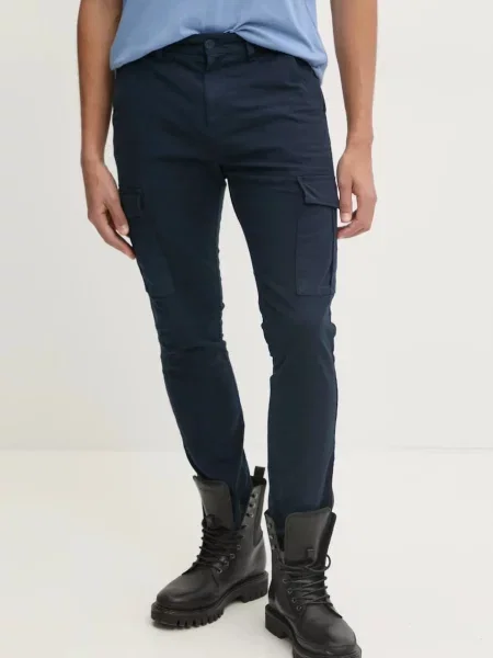 Панталон Tommy Jeans с кройка тип карго тъмносиньо