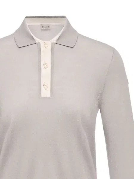 Lung tricou polo Moncler gri