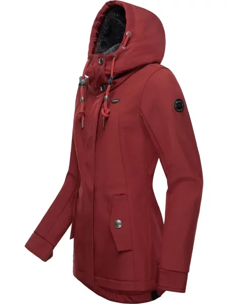 Ragwear Geacă funcțională Monadde roșu cireș / negru alb