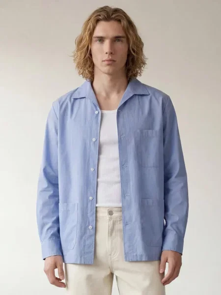 ARMIE Košile The Adam Shirt světlemodrá