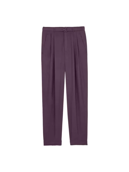 Spodnie Saint Laurent fioletowe