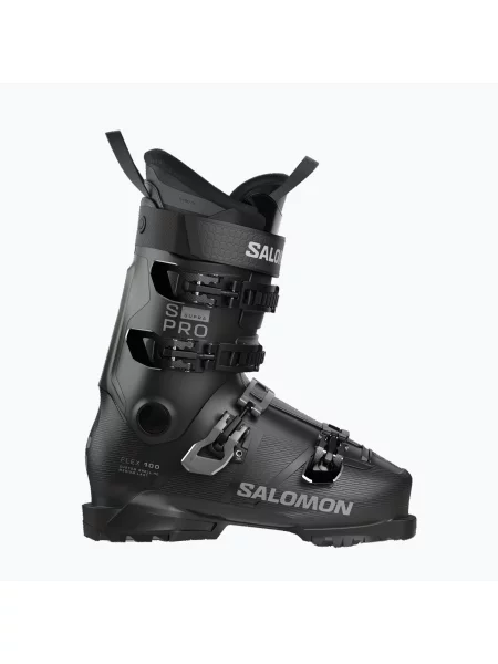 Чоботи лижні Salomon S/PRO Supra black/dark gray met/beluga чорні
