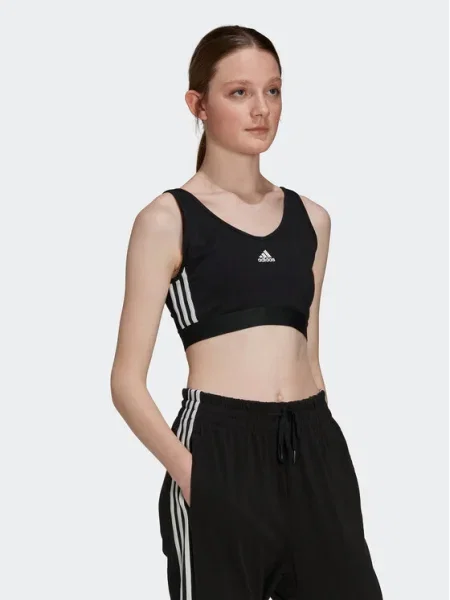 Adidas Tricou tehnic Essentials Crop Top With Removable Pads negru