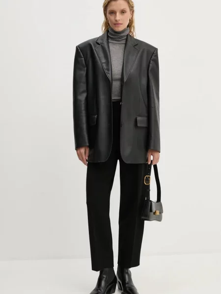 Штани AERON прямі висока посадка чорний