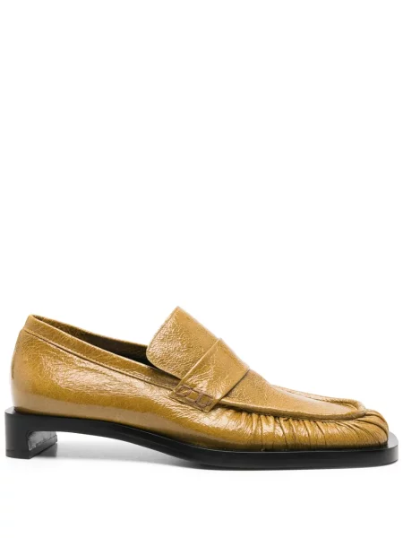 Pantofi loafer Jil Sander din piele verde