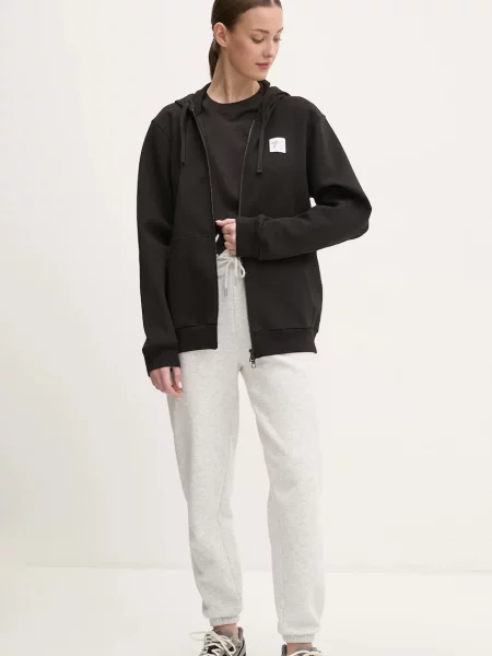 Bluza z kapturem Ea7 Emporio Armani z kapturem w serca z logo czarna