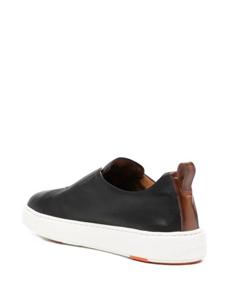 Sneakerși Santoni din piele negru