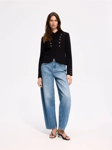 Reserved Cardigan cu închidere decorativă negru