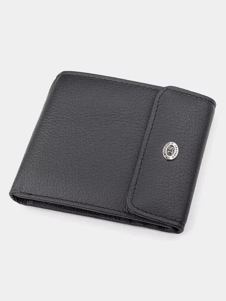 ST Leather Accessories Гаманець Шкіра чорний