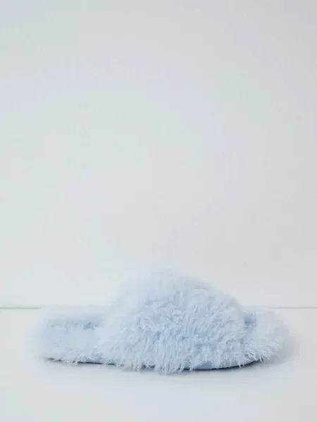 Women'secret Pantofle MMM FUR SLPRS BLUE modré