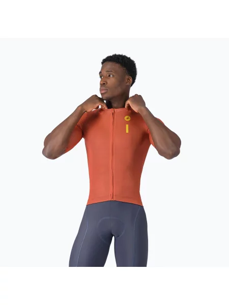 Футболка велосипедна Castelli Drittone Logo paprika/mango mojito