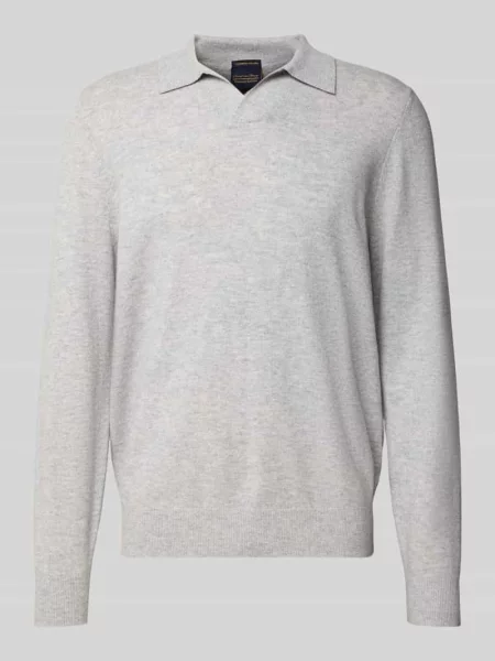 Sweter z dzianiny z dekoltem w serek Christian Berg Men