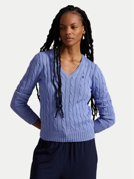Polo Ralph Lauren Svetr námořnická modř / světlemodrá modrý