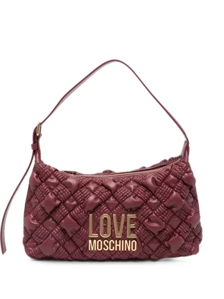 Matlasat geantă Love Moschino cu autograf roșu