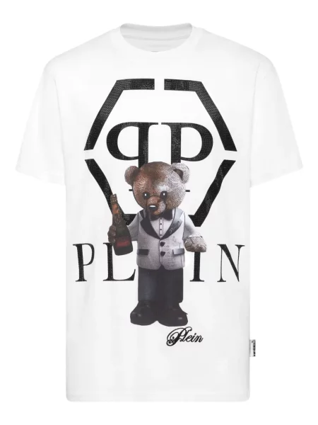 Tricou Philipp Plein teddy alb