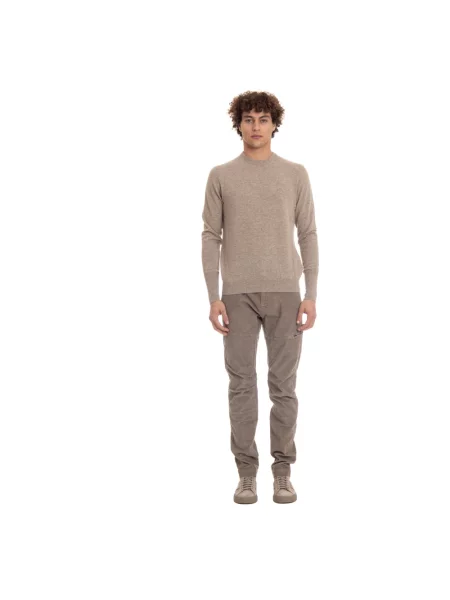 Sweter Ballantyne z okrągłym dekoltem szary