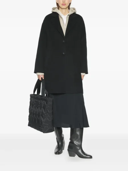 Вълнено палто Maison Kitsuné черно