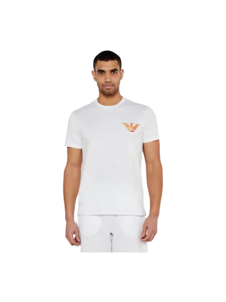 Koszulka Emporio Armani Crew Neck T-Shirt White Print Eagle L biała
