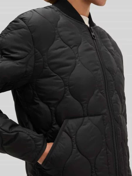 Bomberka w stylu krój relaxed fit z pikowaną fakturą Marc O'polo czarny