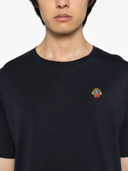 Tricou Bally cu broderie albastru