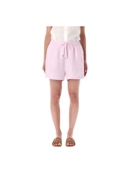 Polo Ralph Lauren szorty lniane LINEN-WVN-SHORTS różowe