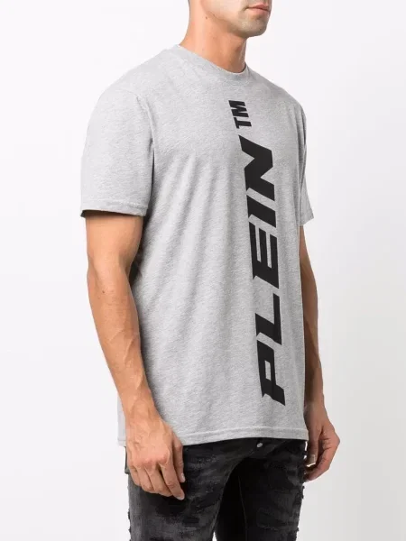 Tričko Philipp Plein s potiskem šedé