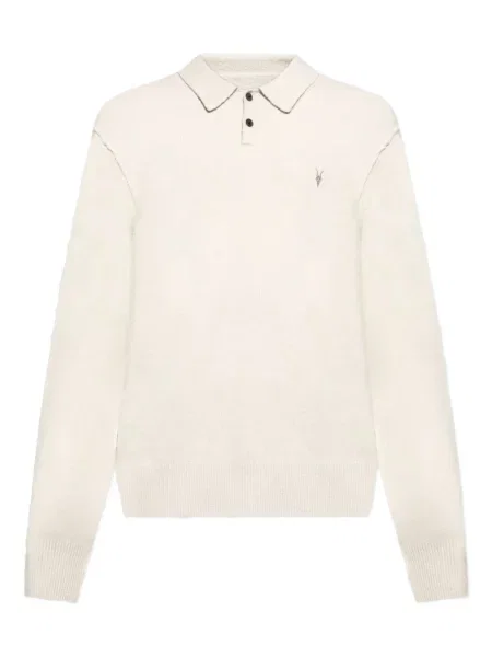 Tricou polo Allsaints cu broderie