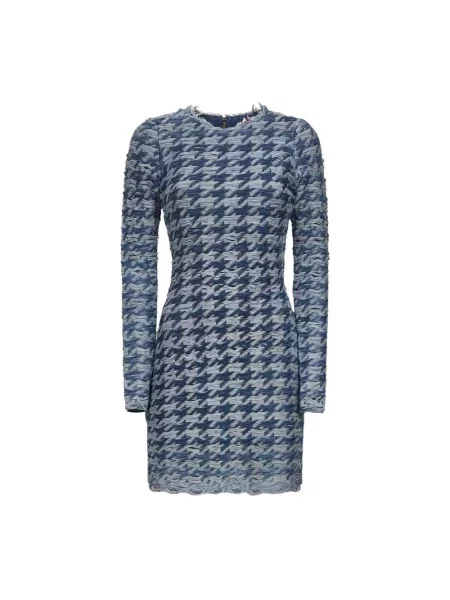 Sukienka mini Diesel garniturowa prążkowana mini niebieska