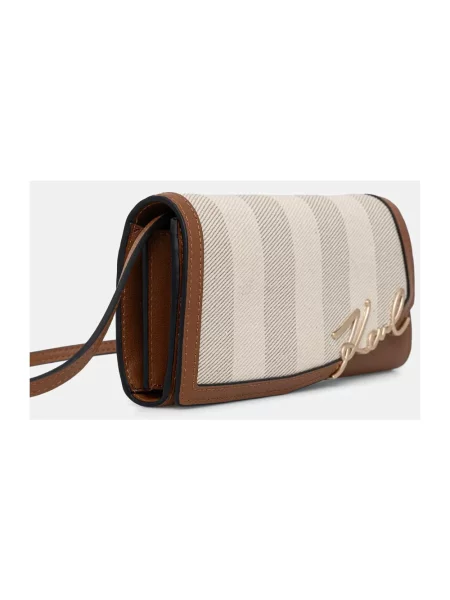 Karl Lagerfeld torebka crossbody K/SIGNATURE beżowa