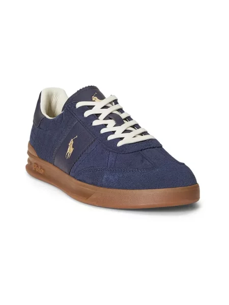 Sneakersy Polo Ralph Lauren skórzane niebieskie