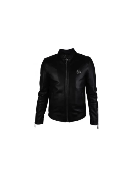 Kurtka skórzana Philipp Plein czarna