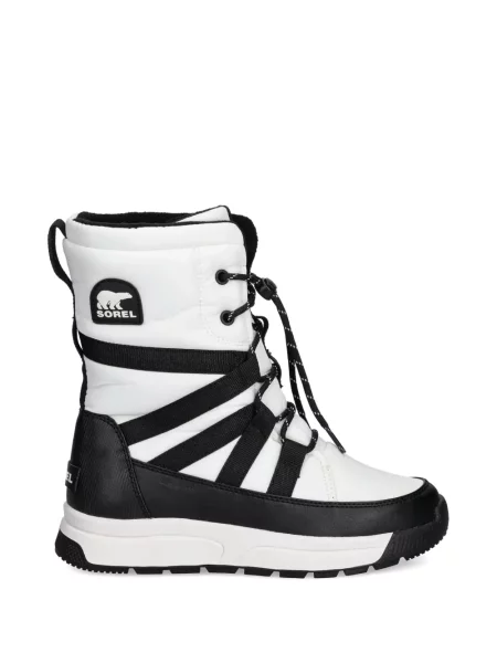 Botine Sorel cu șireturi din dantelă alb