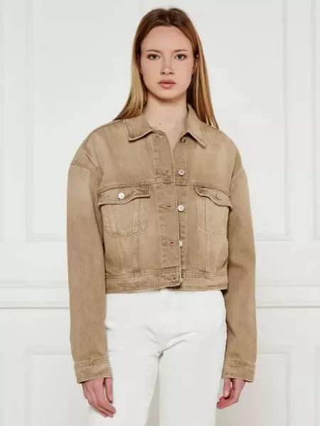 Tommy Jeans Geacă de blug | Cropped Fit bej