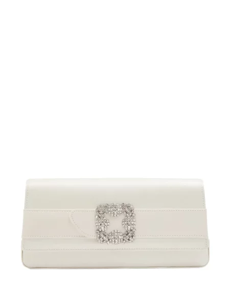 Geantă plic Manolo Blahnik alb