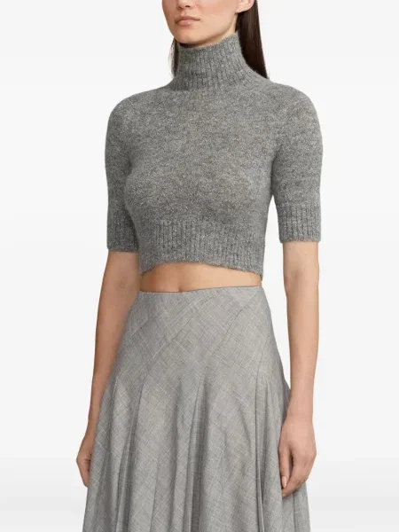 Krótki top Ralph Lauren Collection szary