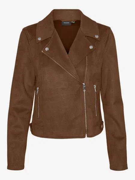 Vero Moda Bunda z imitace kůže Jose hnědá