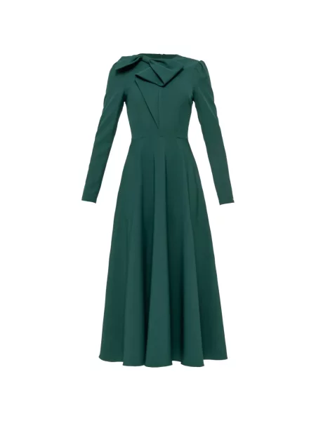 Rochie midi Nissa în linie A verde