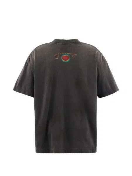 Tricou Saint Mxxxxxx cu motiv cu inimi negru