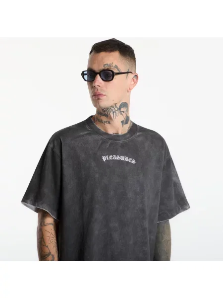 T-shirt PLEASURES Spray OE Heavyweight Shirt Black S czarna