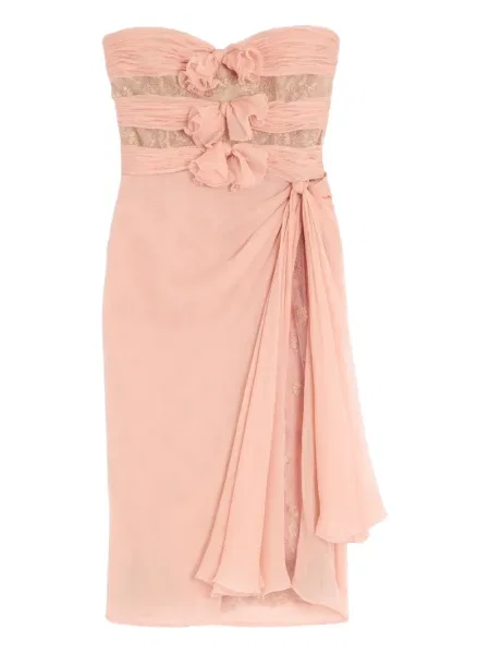 Rochie midi Valentino Garavani din dantelă roz