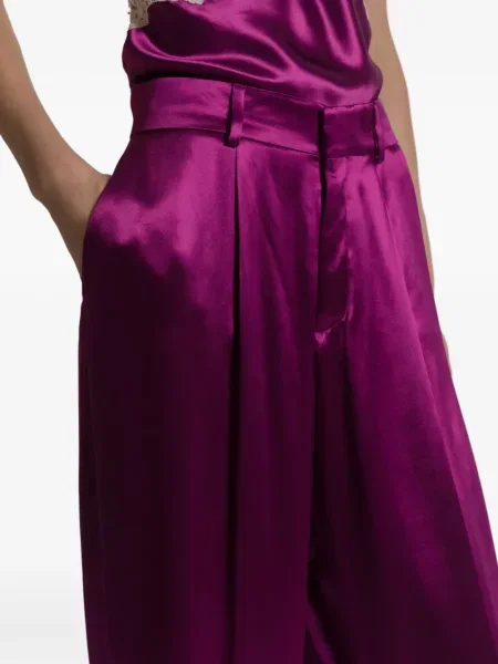 Pantaloni Alberta Ferretti plisate violet