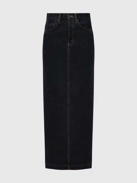 Макси джинсовая юбка Wardrobe.nyc черная
