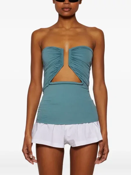 Bluzka Rick Owens bez ramiączek niebieska