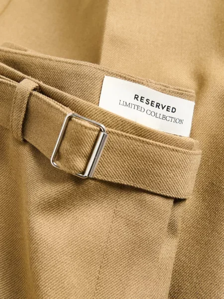Шерстяные брюки Reserved бежевые