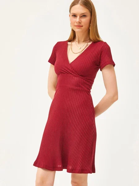 Olalook Rochie ruginiu roșu