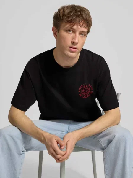 T-shirt z czystej Model MUSIC CHANNEL' Edwin czarna